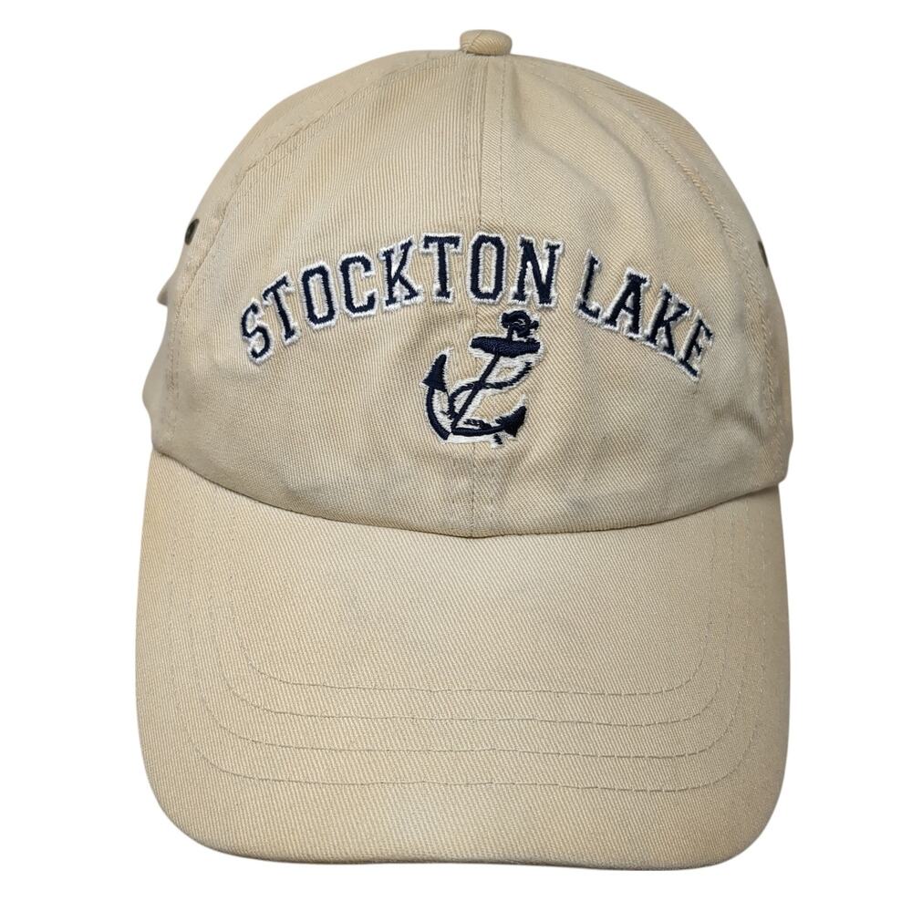 Stockton Lake Slideback Baseball Cap Beige One Size Adjustable 6 Panel MV Sport